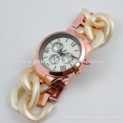Fashionable Watch with Alloy Case and Plastic Band, Three Eyes, OEM, China Manufacturer